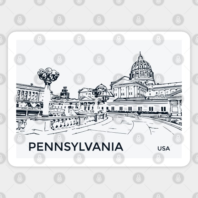 Pennsylvania State USA Sticker by Lakeric